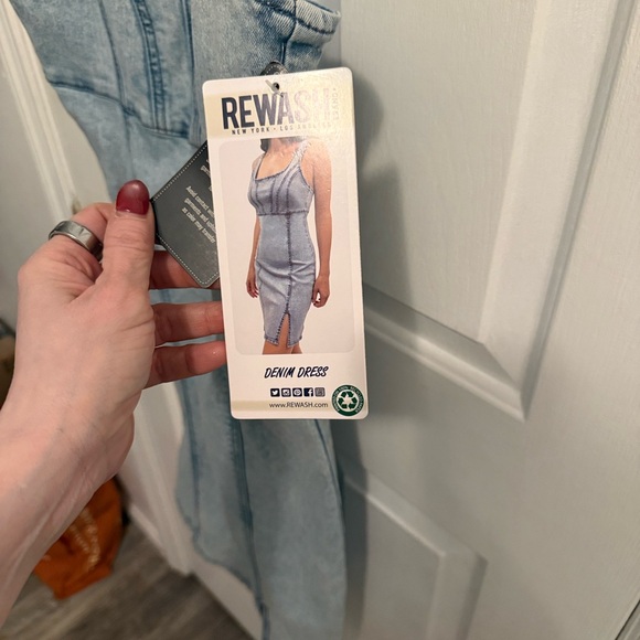 Rewash Light Blue Denim Dress - Picture 8 of 12